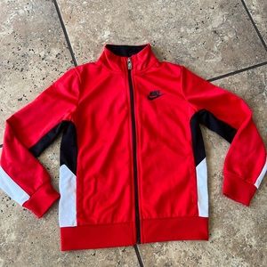 Nike G4G Tricot Track Jacket Size in Red with Black-White Toddler Size 5-6 YRS
